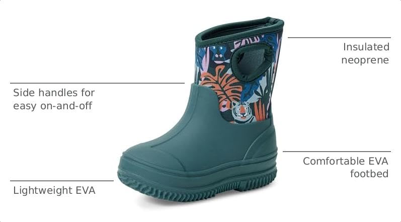 Image of Amazon Essentials Unisex Kids' Insulated Neoprene Rain Boot