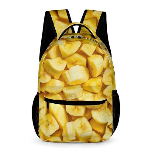 Banana Pieces Travel Backpack Casual Daypack Shoulder Bag with Adjustable Shoulder Straps