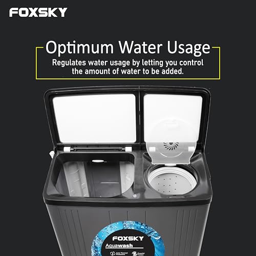 Image of Foxsky 7.0 kg 5 Star Semi-Automatic Top Loading Washing Machine Appliance (2024 Model, Powerful Motor, Effective Wash Pulsator, 1370 RPM & Castors)