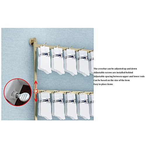 Expositor metálico de Pared - Estante Giratorio Que Ahorra Espacio para organizar Calcetines, Joyas, Pulseras, Anillos y Carteras - Vitrina Moderna de Accesorios para Tiendas minoristas - imagen 3