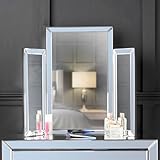 [Options de couleur] Le cadre biseauté en verre frappant du miroir de maquillage FABS est disponible en trois options de couleur élégantes : gris, argent et or rose. Chaque couleur donne au miroir cosmétique une personnalité distincte, vous permettant d'exprimer votre style unique et de créer une ambiance harmonieuse.