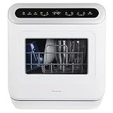 Russell Hobbs Table Top Dishwasher Mini Compact with 3 Place Settings, LED Display, Touch Control, 6 Programmes, Portable & Efficient, Self-Cleaning Function, No Plumbing in White RH3TTDW0D1W - Image 10