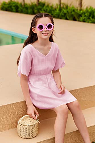 Image of Fommykin Girls Swimwear Cover Ups Kids Beach Bathing Suit Coverups Cute Sweet Bikini Swimsuit Tunic Dress