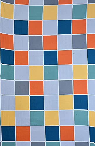 Image of Cotton Feel Glace Cotton Elastic Fitted All Around Elastic Printed King Size Double Bed Bedsheet with 2 Pillow Cover (72 inchx78 inch, Multi Box)