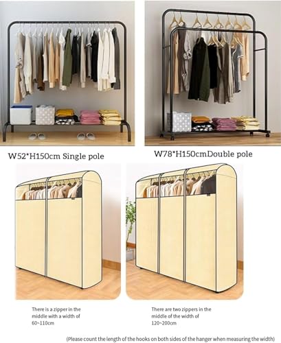 Solution de rangement à suspendre transparente avec fermeture éclair pour penderie - 6