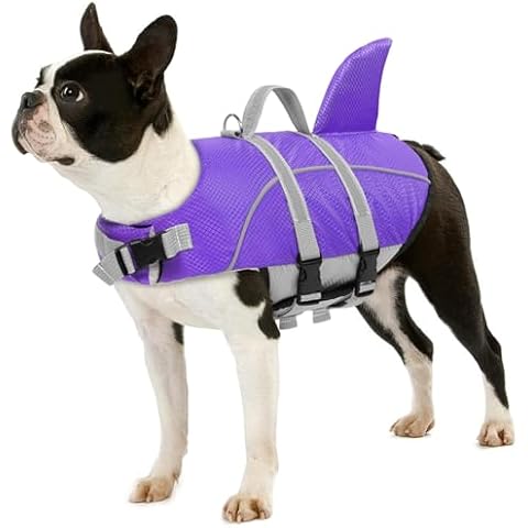 AOFITEE Dog Life Jacket, Dog Life Vests Swimming, High Flotation Dog Swimming Vest with Rescue Handle, Reflective Dog Flotation Vest Safety Vest, Ripstop Dog Life Preserver for Small Medium Dogs Cover