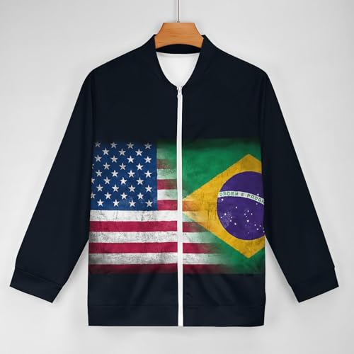 Zakqeik Switzerland Flag Men's Crewneck Jacket Simple Windbreaker Spring Fall Casual Zipper Shirt3