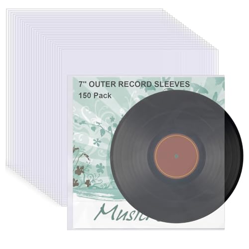 150 Piezas Protector Vinilos Discos, 7 Pulgadas Fundas Vinilos LP Exterior