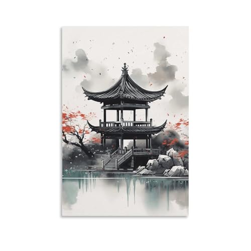 Peinture à l'encre chinoise pour briser la monotonie des murs vides