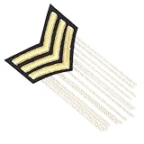 Veemoon Charretera Flecos para Hombre, Insignia de Hombro Borlas, Accesorio de Disfraz Duradero de Hierro y Tela Bordada, 1 Pieza para Disfraces y Uniformes, Fácil de Colocar