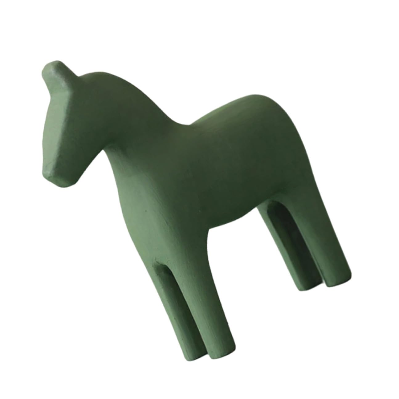 Figurine cheval bois sculpté main ornement compact décoration artistique bureau salon