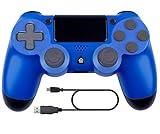 Poulep Wireless Controller for PS4/Slim/Pro, Compatible with PS4 Console (Blue)