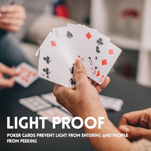 Bogoro Plastik Standard Spielkarten,2 Kartendecks,Pokerkarten Plastik Kartenspiel,Kartendeck Pokerkarten Plastik,Professionelle Plastik Pokerkarten für Blackjack, Canasta Kartenspiel – Bild 6