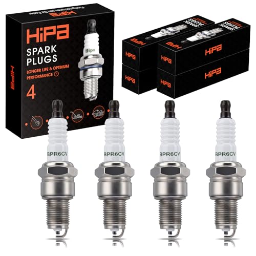Hipa BPR6ES Spark Plugs Compatible with NGK 7131 Torch F6RTC MTD 951-10292 751-10292 Honda 98079-56846 Engines & Other Small Engines (Pack of 4)