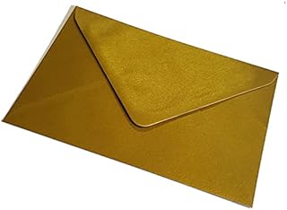 10 C6 Metallic Gold Coloured Envelopes (114x162mm - 4.5x6.4") for Greetings Card Crafts & Party Invitations - Packed by The CandyRushTM Charity