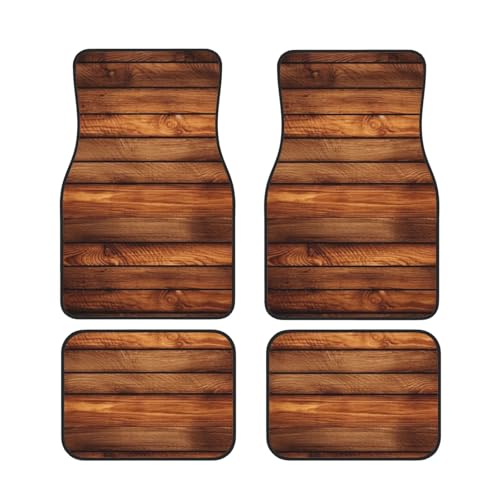 Tapis de sol voiture en bois marron parfaits pour protéger l'habitacle en voyage en famille
