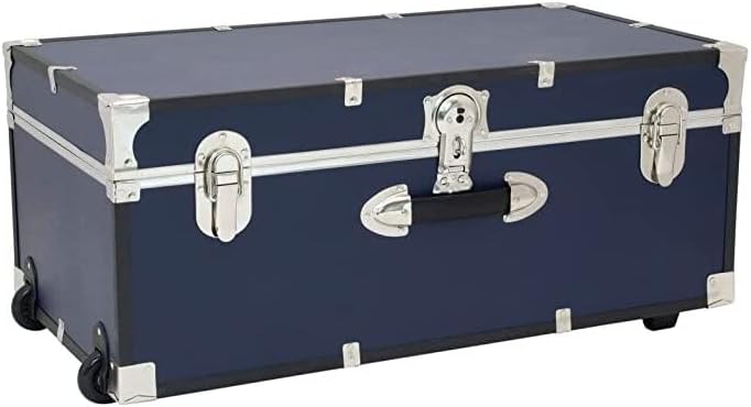 Seward Explorer Trunk with Wheels & Lock, Blue, 30-Inch