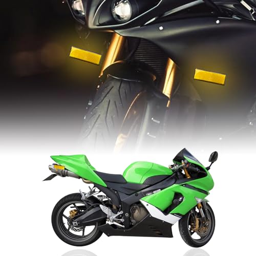 Image of Dickno 2 PCS M6 x 1.0 Motorcycle Reflectors, Plastic Screw Mount Reflective Warning Reflector, Universal Motorbike Rear Safety Reflectors for Motorcycle, Bicycle, Scooter (Rectangular Orange)
