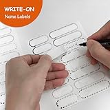 96 PCS Waterproof Bottle Labels, Write-On Kids Name Labels, Self-Laminating Self-Adhesive Bottle Strickers for Daycare School, Assorted Sizes - Image 3