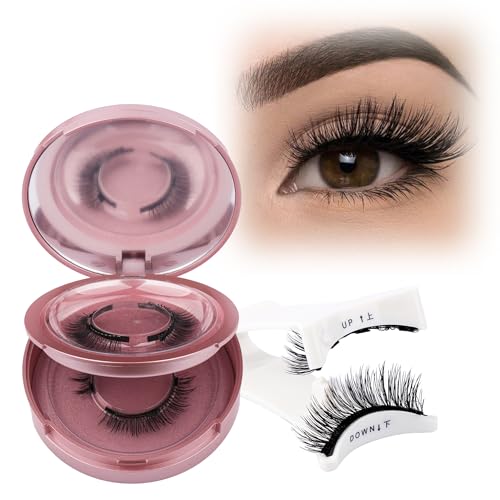 GEMERRY 2 pares de Pestañas Postizas Magnéticas con Aplicador No Necesita Pegamento Pestañas Magnéticas Aspecto Natural e Impermeable Pestañas Postizas Magnéticas(Style-YS004)