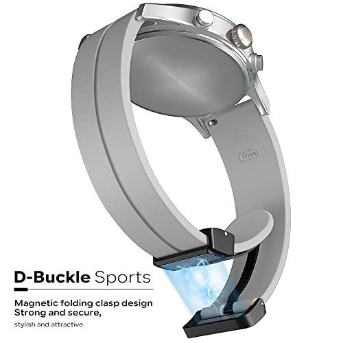 Image of Magnetic Watch Band 16mm 18mm 19mm 20mm 22mm - Quick Release - Skin-Friendly Soft Silicone Sport Watch Band for Men Women, Magnetic Folding Clasp Silicone Strap