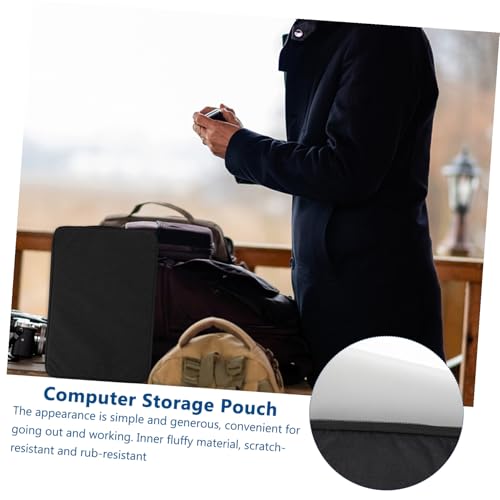 Funda portátil negra con doble compartimento resistente y gran capacidad 4