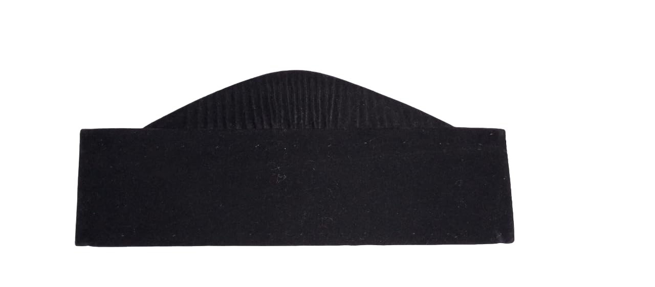 SWISS WORLD RAMPURI Velvet Cap Mens| Black | Handmade | Prayer Cap-image-22