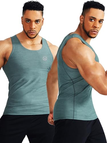 Image of NELEUS Men's 3 Pack Athletic Compression Under Base Layer Sport Tank Top