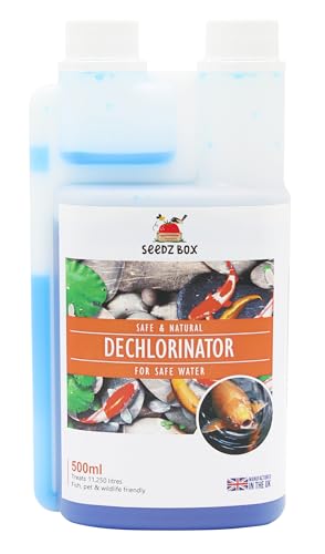 Decloratore d'acqua da 500 ml, rende l'acqua del rubinetto sicura per stagni e acquari, rimuove cloro, metalli e tossine Seedzbox