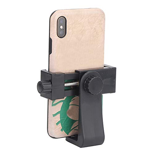 Tbest Soporte Giratorio de 360 ​​Grados para Trípode/Palo Selfie con Clamp/Holder para Teléfono Móvil con Bloqueo de Perilla para Transmisión en Vivo, Tornillo Universal de 1/4 de Pulgada, Metal ABS