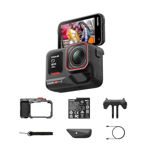 Insta360 Ace Pro 2 Xplorer Bundle Grigio -8K Action Camera impermeabile co-progettata con Leica, sensore da 1/1,3", doppio chip AI, luce bassa, audio superiore per fotografia di strada e viaggi urbani