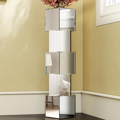 blingworld Dekorative Bodenvase – 70 cm Hohe Spiegel-Vase für Blumen,...