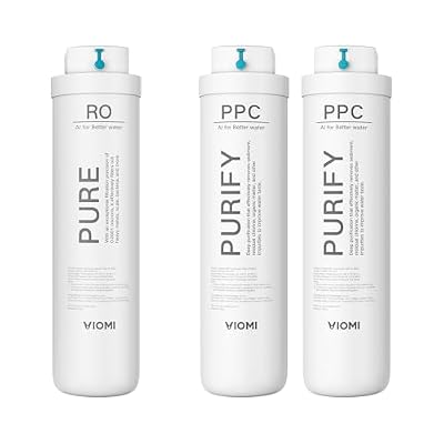 VIOMI Pure B6W 1 Pc RO Filter and 2 Pcs PPC Filters Bundle, Replacement for Viomi Pure B6W 600 GPD Reverse Osmosis System, Compatible with B6W Under Sink Water Filter