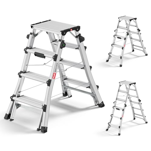 Hailo Master DTL100 Topline Teleskopleiter - ausziehbare, klappbare...