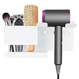 Hair Dryer Holder Wall Mounted, SHAIDOJIO Blow Dryer Holder for Bathroom, Aluminum Alloy Hair Dryer