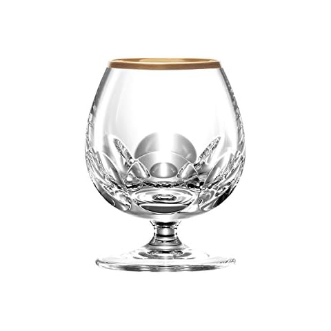 Palais Gold Cognac Glass - Handmade German Crystal Cover