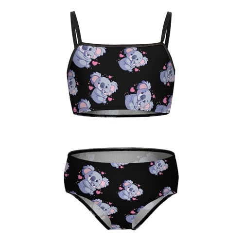 Koala Mama Girls Swimsuits Two Piece Bikini Sets Beach Sport Swimwear Bathing Suit
