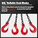 G80 Alloy Steel Chain Sling - 2-Leg Chain with Grab Bucket and Hook for Safe Traction and Efficient Loading/Unloading of Goods, Industrial Use.