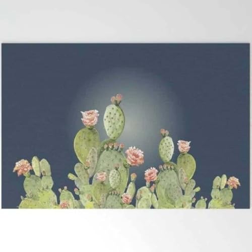���փ}�b�g �� �T�{�e���̂ڂ� �� 50×80cm doormat Flower Cactus Buds Flower