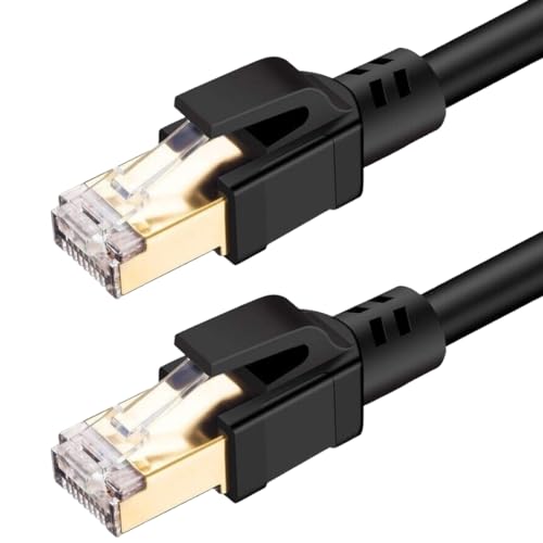 Cable Ethernet Cat 8 RJ45 LAN 3ft Negro miniatura 3