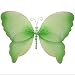 Hanging Butterfly Medium 10" Green Crystal Nylon Butterflies Mesh Decorations Decorate Baby Nursery Bedroom Girls Room Ceiling Wall Decor Wedding Birthday Party Baby Shower Bathroom Kid Child 3D Art