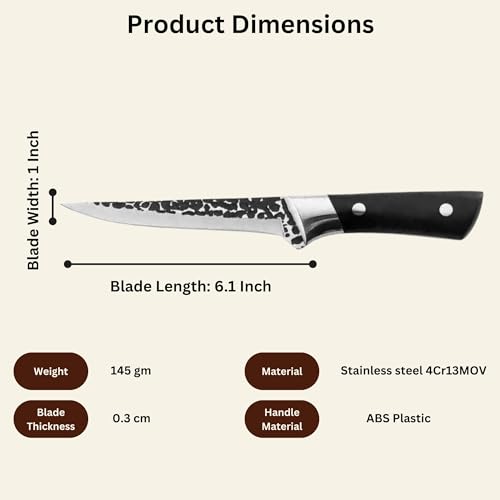 Image of Machado Serbian Chef Knife - High Carbon Clad Steel Usuba Butcher Cleaver, Full Tang Kitchen Chef Knives - Ideal Fathers & Mothers Day Gifts