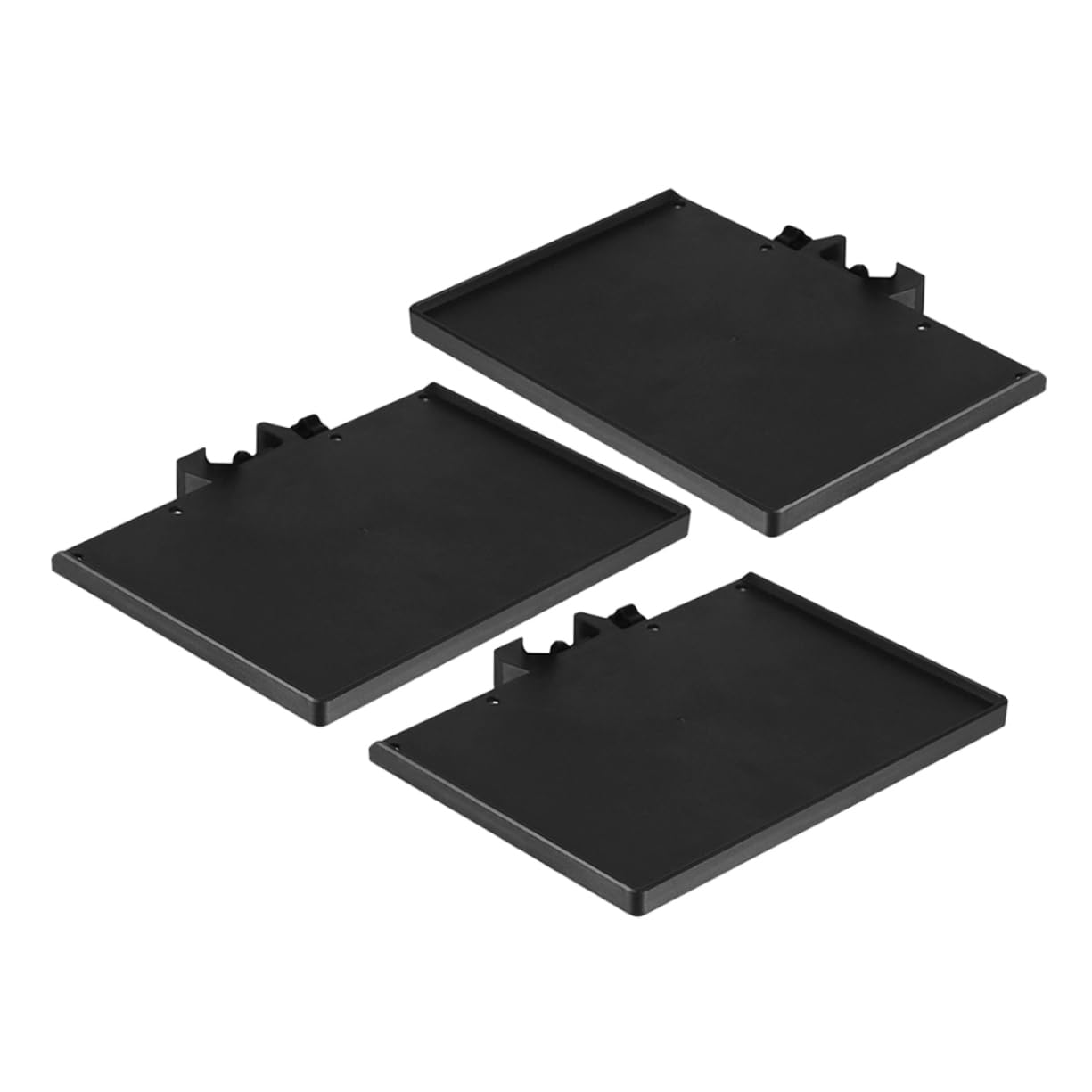 BUTIFULSIC Broadcast Bracket Clamp-on Sound Card Tray 3pcs Mic Stands for Easy Accessory Storage