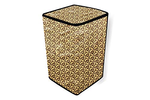 Image of Stylista Washing Machine Cover Compatible for Samsung 7.0 Kg Fully-Automatic Top Loading WA70N4420BS /TL Packed Pattern Light Yellow