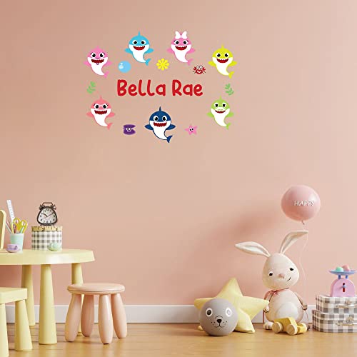 Vinilo Decorativo Infantil Personalizado Name Nursery Tiburón miniatura 5