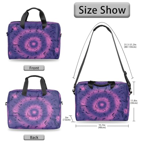 Bolso para laptop 15.6-16 pulg notas musicales water resistant miniatura 6