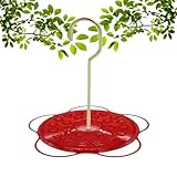 XIAOXIAOYU Mangiatoia per colibrì hangable, mangiatoie per colibrì per esterni | Fasciatore di nettare per uccelli con posatoio,Red Nectar Supply Garden Decor per esterni, Patio, Cortile, Barca