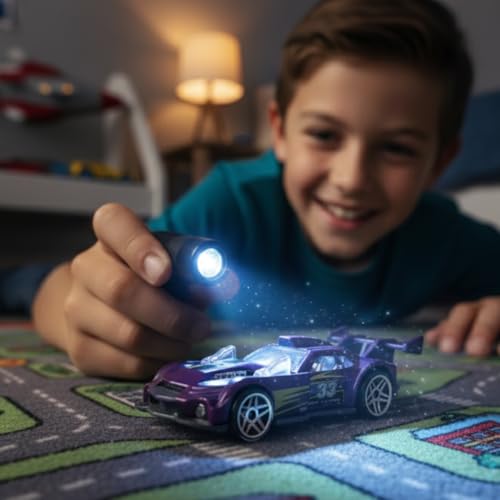 Image of GENIE'S TOY BUS Color Changing Die-Cast Racing Car I 1:64 Scale Temperature Sensitive Paint Sports Car I Change Color with Water I Kids Collectible Toy for Ages 3+ I Best Birthday Gift for Kids