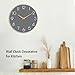 cicininc Wall Clock, Gray Silent Non-Ticking, Decorative Battery Operated Wall Clocks for Bedroom, Kitchen, Home, Office, School, Hotel (8 Inch)