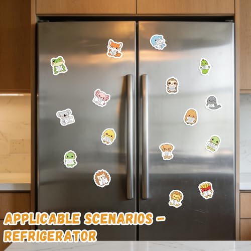 16 imanes decorativos de animales para refrigerador miniatura 7